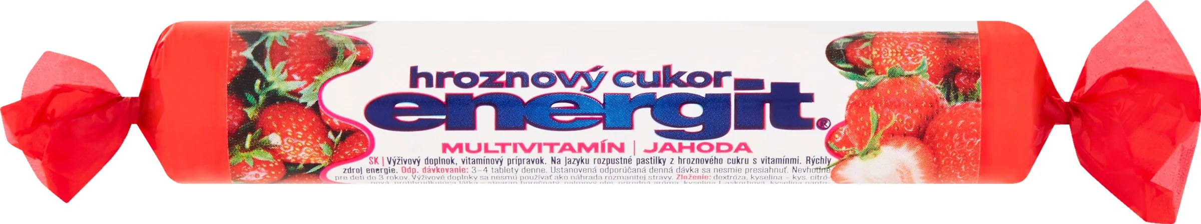 Energit hroznový cukor MULTIVITAMÍN - JAHODA