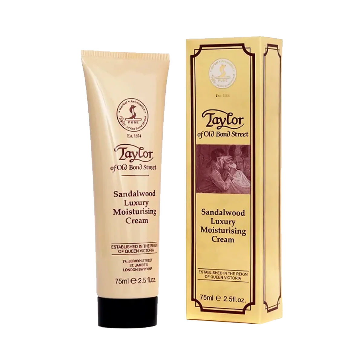 Hydratačný krém na tvár a telo Taylor Of Old Bond Street moisturising cream sandalwood 75ml