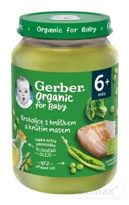 Gerber Organic Mäsovo-zeleninový príkrm 1×190 g, príkrm