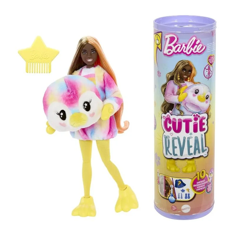 Barbie Cutie Reveal Barbie Farebné sny tučniak s doplnkami a 10 prekvapení