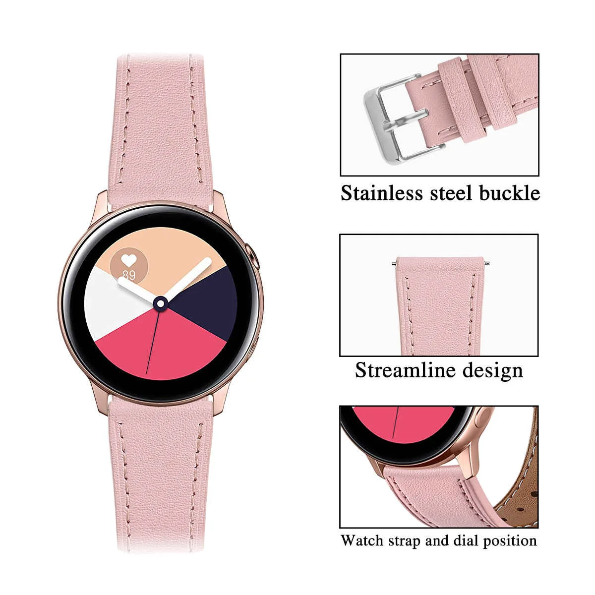 BStrap Leather Italy remienok na Xiaomi Amazfit GTR Mini pink