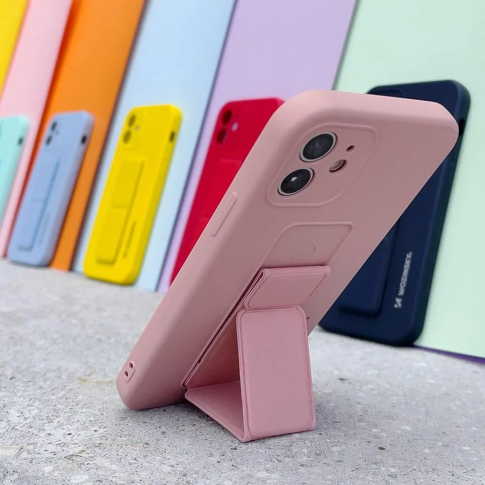 MG Kickstand silikónový kryt na Samsung Galaxy A11 / M11, čierny 