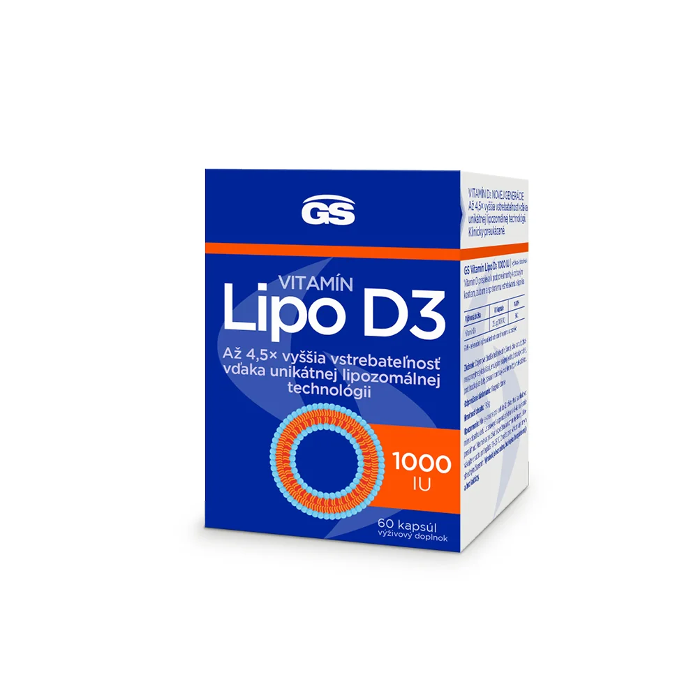 GS Vitamín Lipo D3, 1000 IU