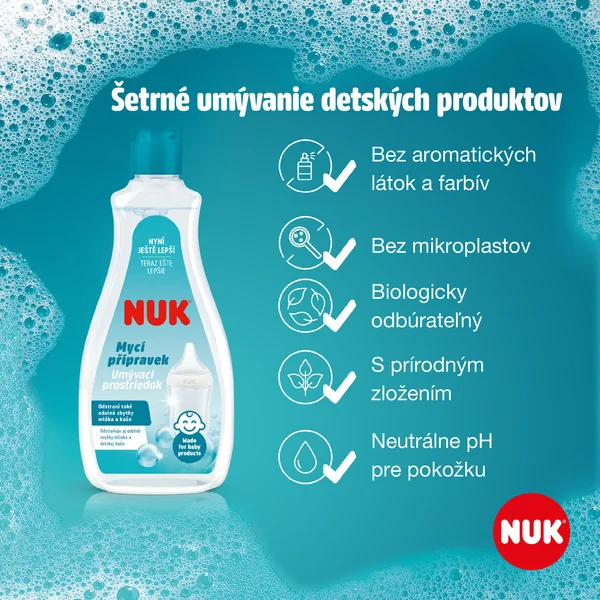 NUK Umývací prostriedok na fľaše a cumlíky 1×500 ml, umývací prostriedok