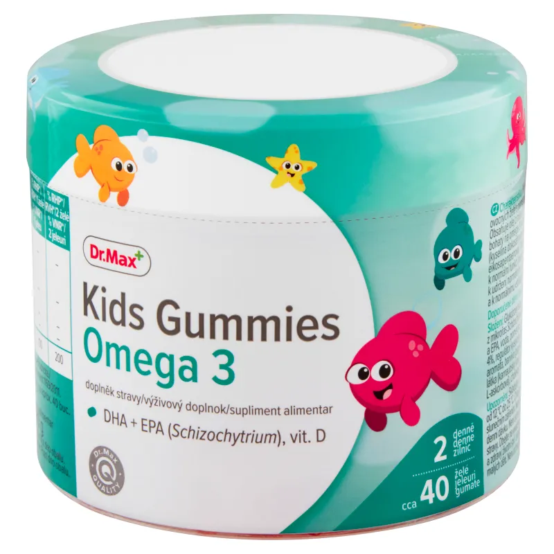 Dr. Max Kids Gummies Omega 3 1×40 ks, želé