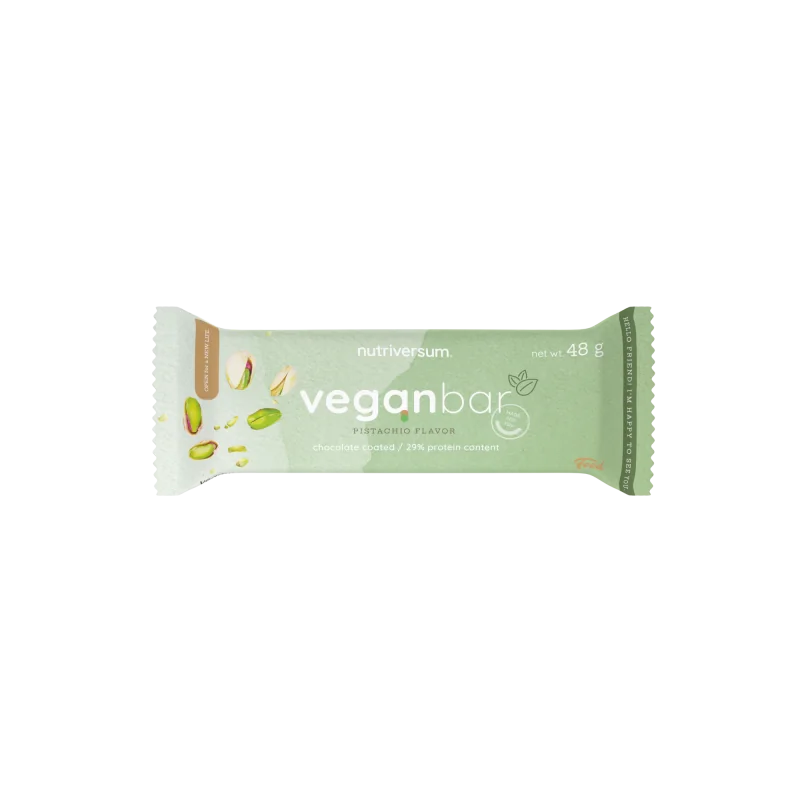 Nutriversum - FOOD - VEGAN PROTEIN BAR (vegánska proteínová tyčinka) 48g Príchuť pistácie