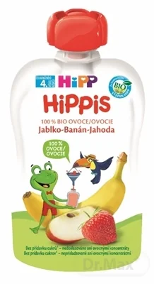 HiPP HiPPis 100% Ovocie Jablko Banán Jahoda