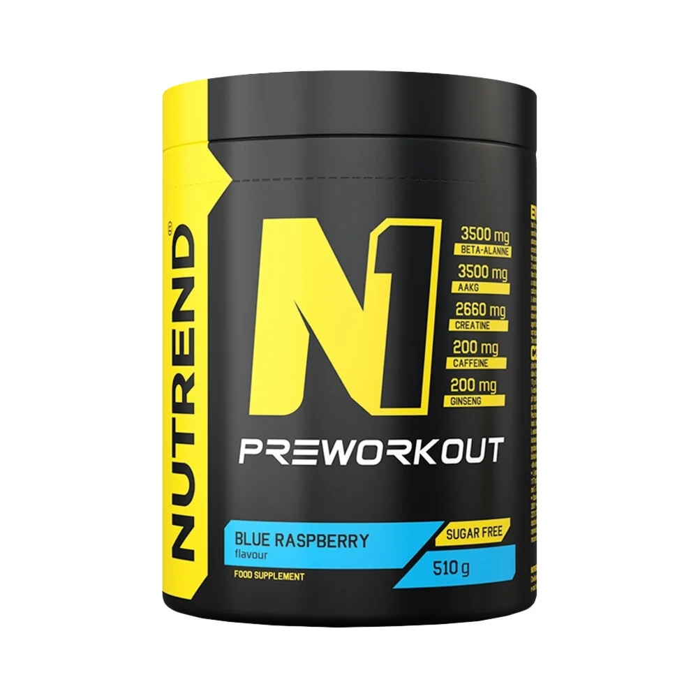 Nutrend N1 Pre-Workout 510 g modrá malina