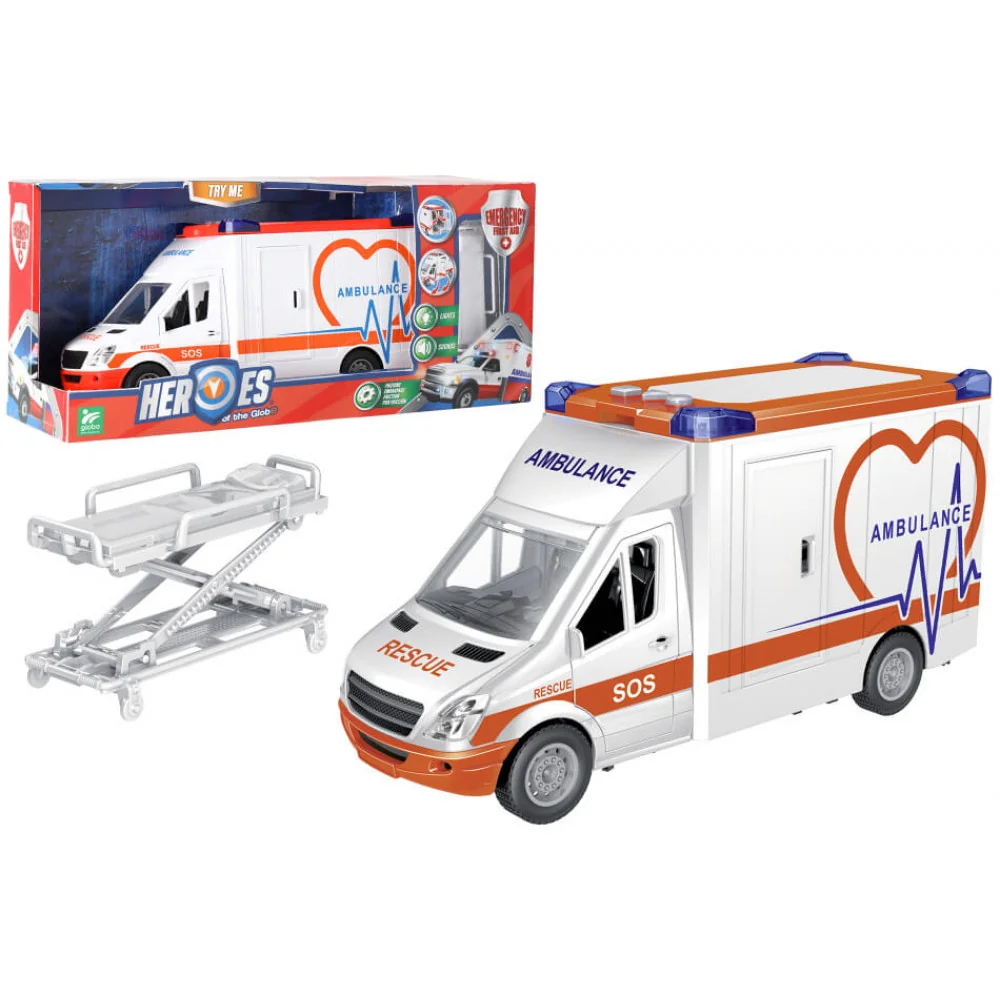 Auto ambulancia 39 cm na baterky s nosidlami-SPIDKO