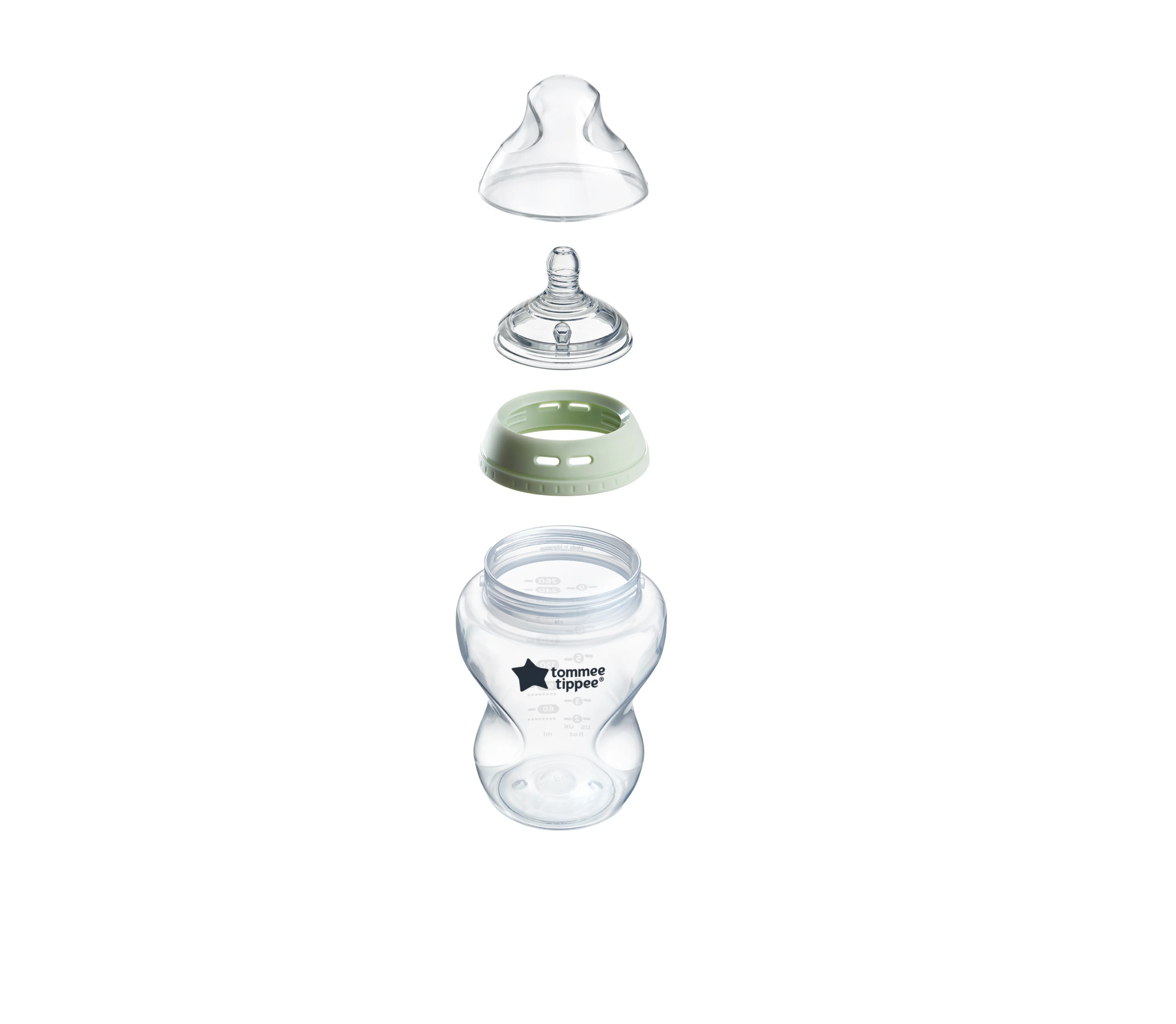 Tommee Tippee Natural Start Sklenená Samoterilizačná Dojčenská Fľaša s ANTI-COLIC cumlíkom Pomalý Prietok 250 ml, 0m+ 1×1 ks, dojčenská fľaša