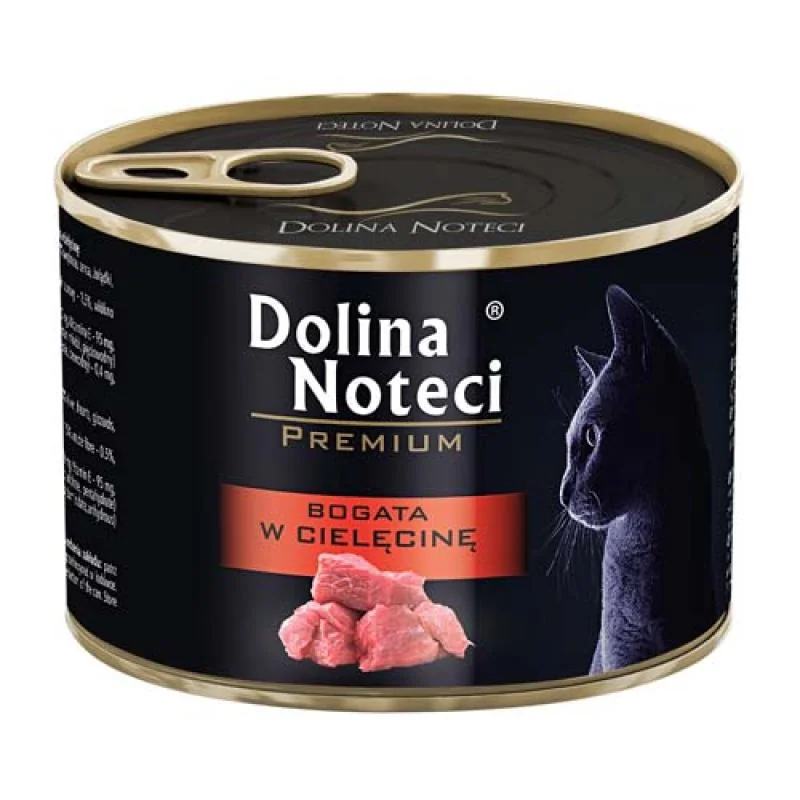 DOLINA NOTECI PREMIUM 185g bohaté na teľacie mäso pre mačky