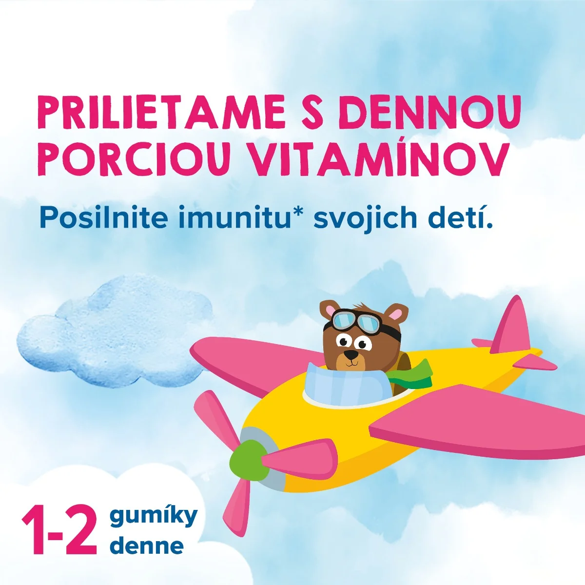 Dr. Max Kids Gummies Airplanes 1×50 ks, ovocné želé s vitamínmi, zinkom a rutínom