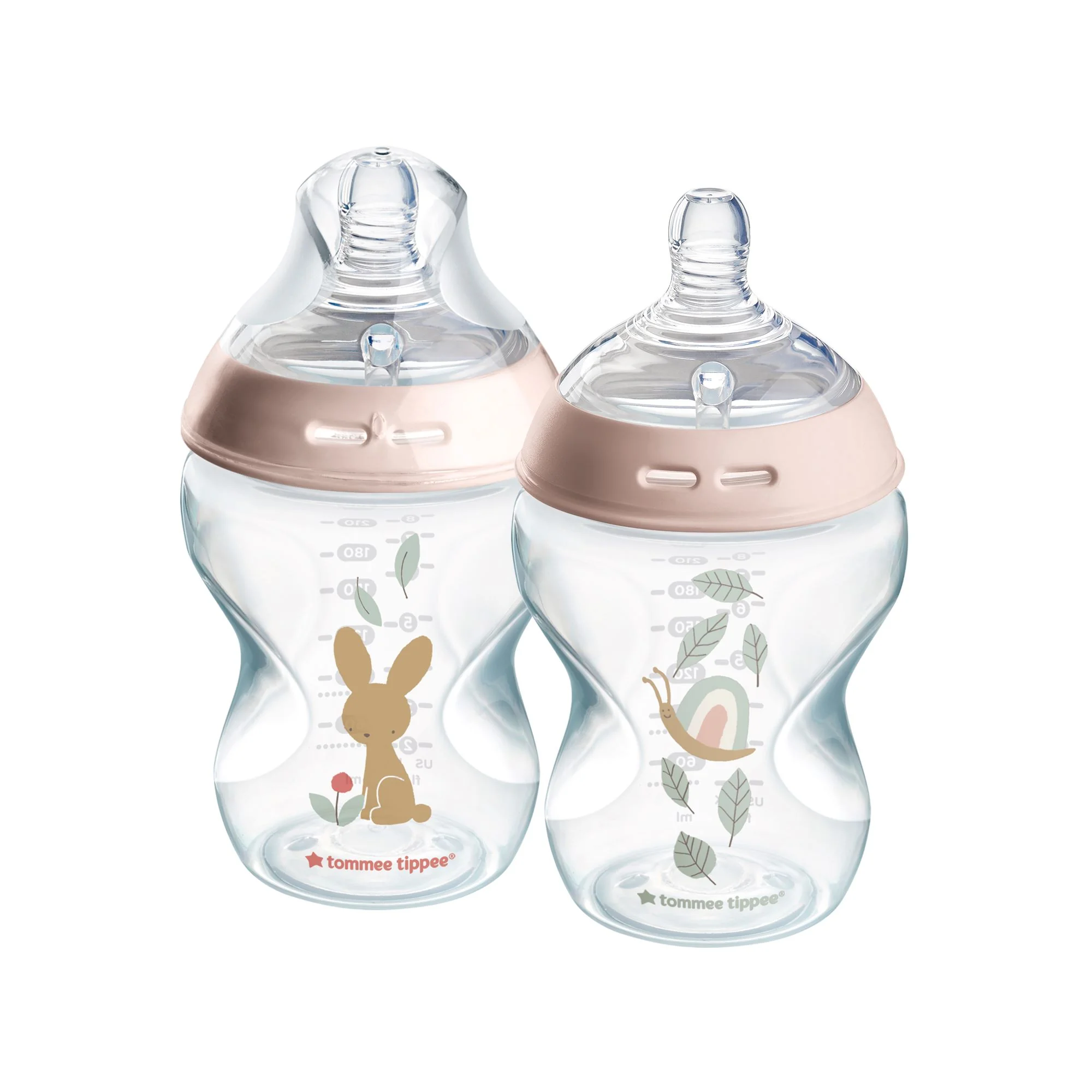 Tommee Tippee Natural Start Samosterilizačná Dojčenská Fľaša s ANTI-COLIC cumlíkom Pomalý Prietok 260 ml 0m+, Ružová