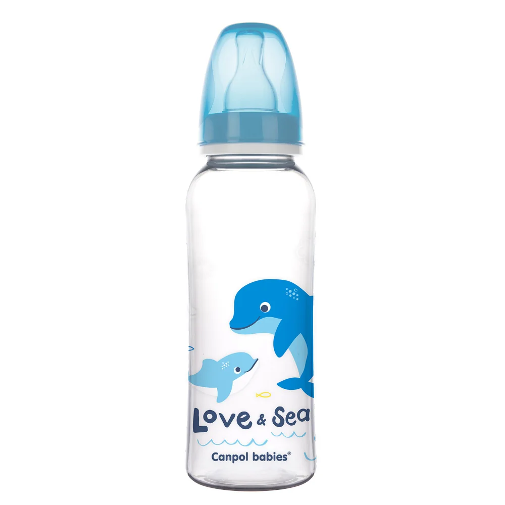 Love&Sea Dojčenská fľaša plast tvarovaná 1×1 ks, fľaška 250ml 12m+