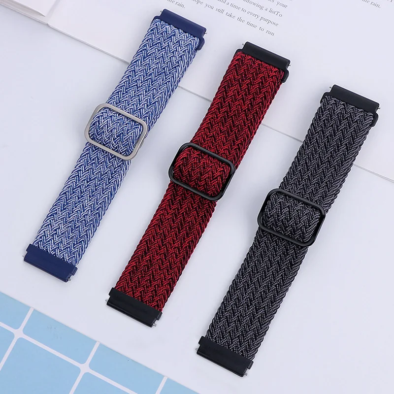 BStrap Braid Nylon remienok na Huawei Watch GT 42mm red black