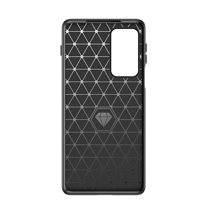 MG Carbon Case Flexible silikónový kryt na Motorola Moto Edge 20 Pro čierny