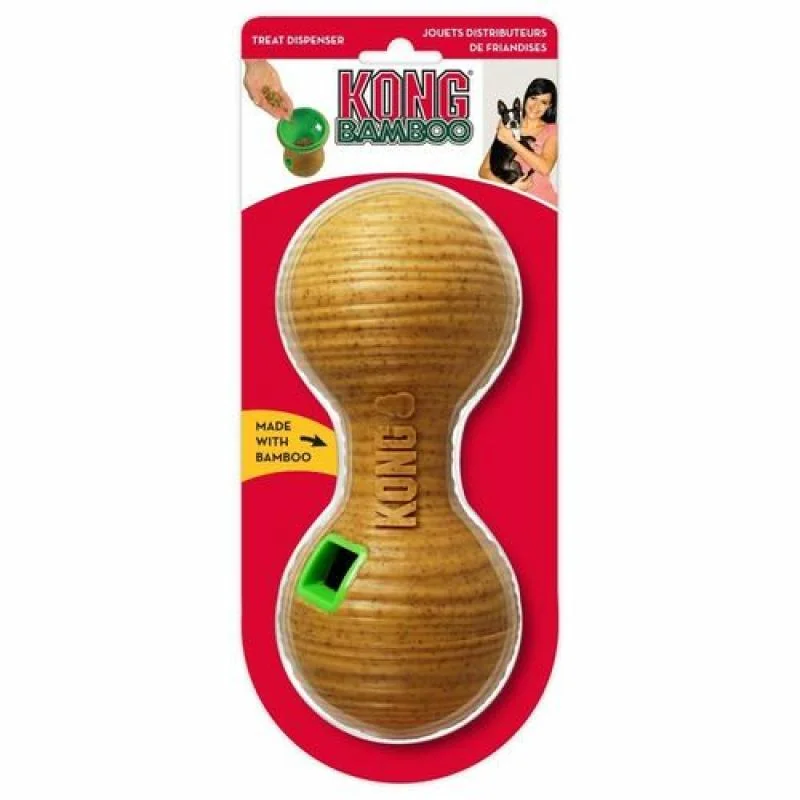 KONG BAMBOO činka z bambusu na pochúťky M 8,3x20,3x8,3cm pre psov 