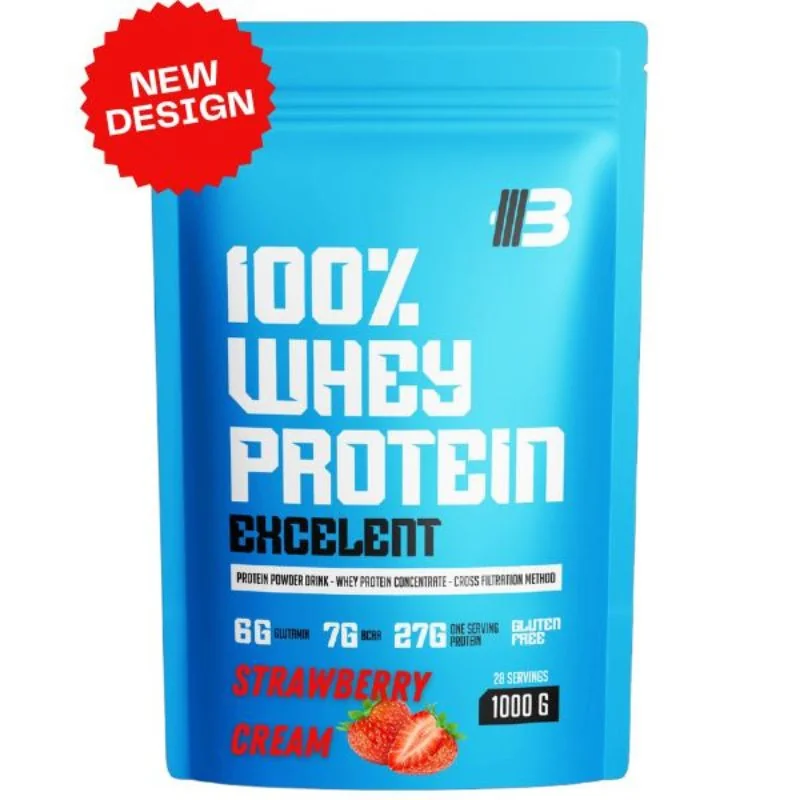 Excelent 100% Whey Proteín - jahodový krém od BODY NUTRITION - 1000g