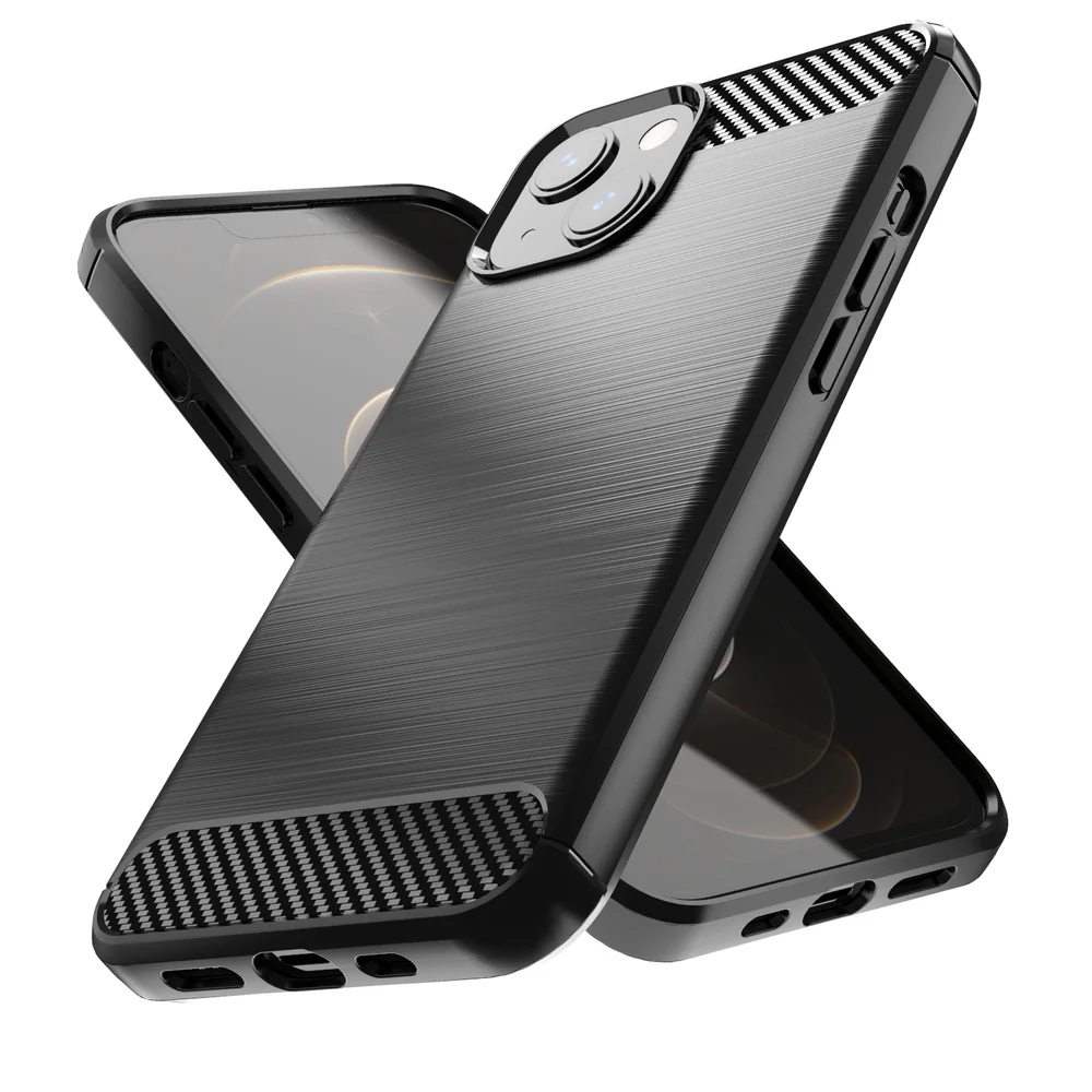 MG Carbon Case Flexible silikónový kryt na iPhone 13 mini, čierny 