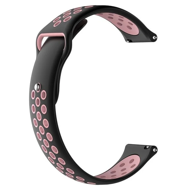 BStrap Silicone Sport remienok na Xiaomi Amazfit Bip, black/pink