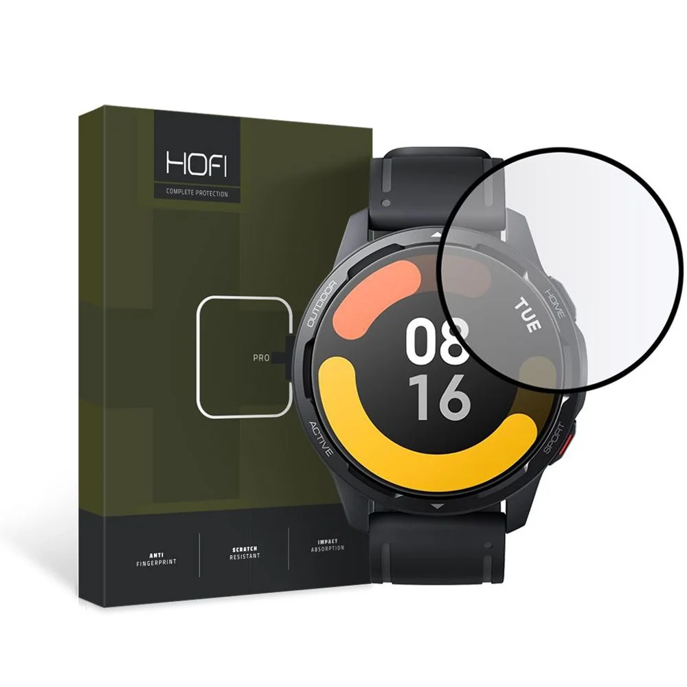 HOFI Hybrid ochranné sklo na Xiaomi Watch S1 Active, čierne 