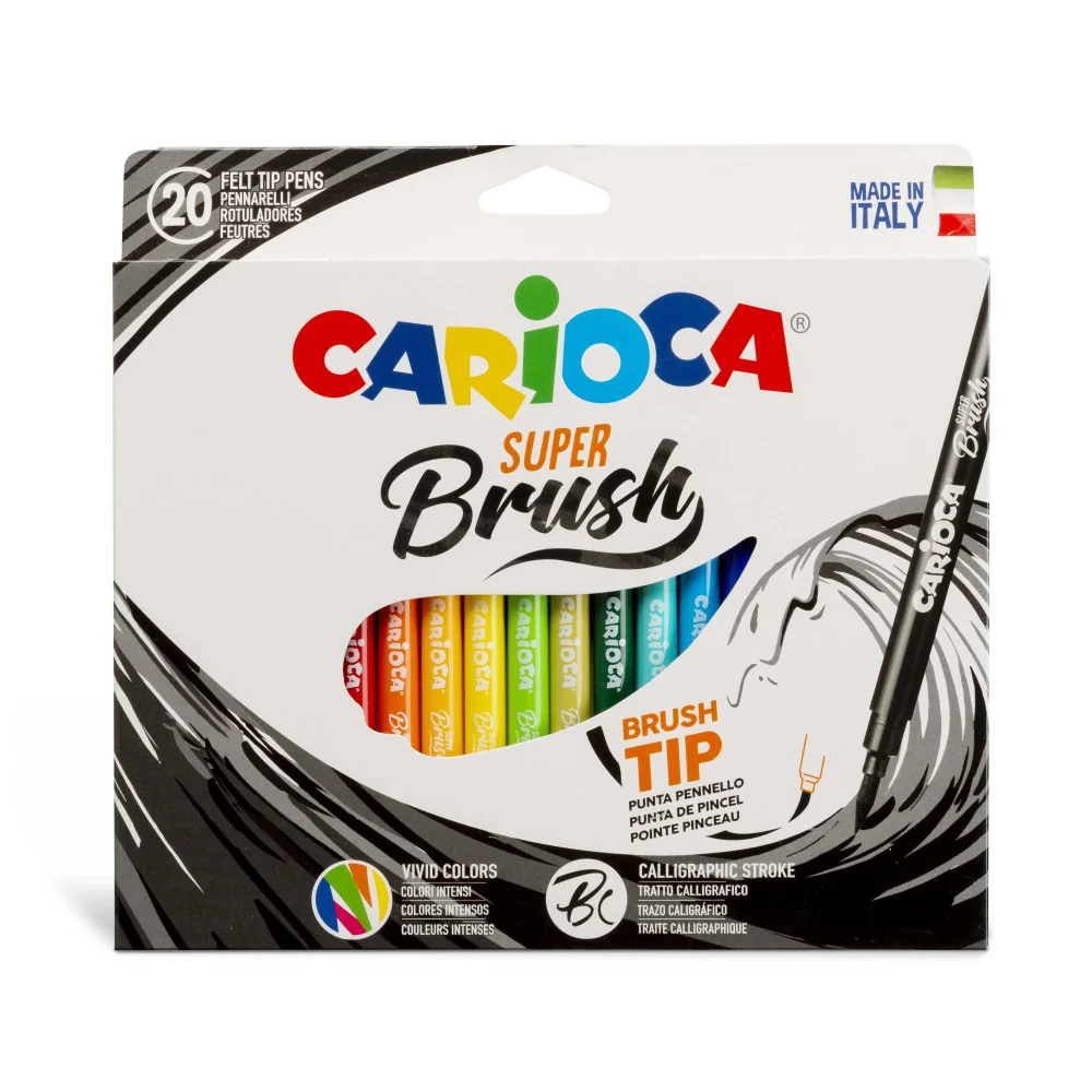 Štetcové popisovače-fixky Super Brush 20 ks-CARIOCA