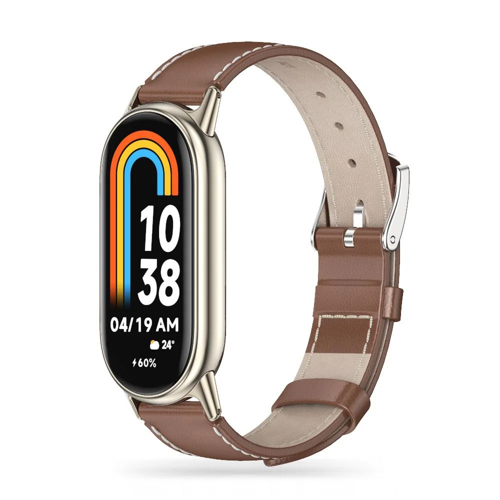 Tech-Protect Leatherfit remienok na Xiaomi Smart Band 8 / 9, brown