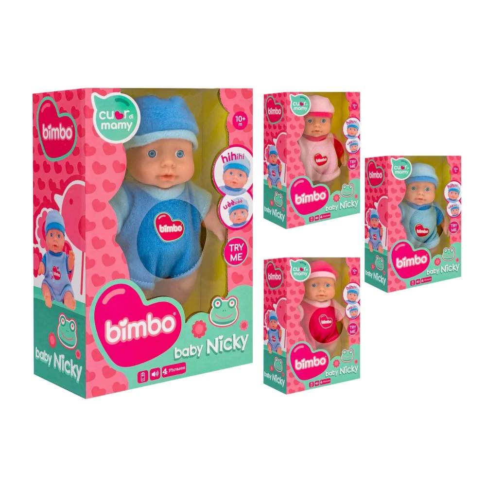 Bábika s pevným telíčkom 4 funkcie -  BIMBO Bambolotto 20cm-SBELLETTI 