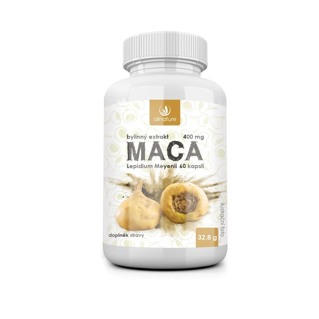 Allnature Maca Bylinny Extrakt 1×60 tbl, doplnok výživy