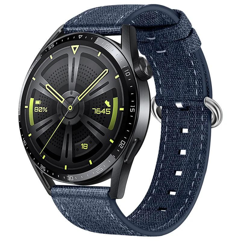 BStrap Denim remienok na Huawei Watch GT3 42mm, royal blue