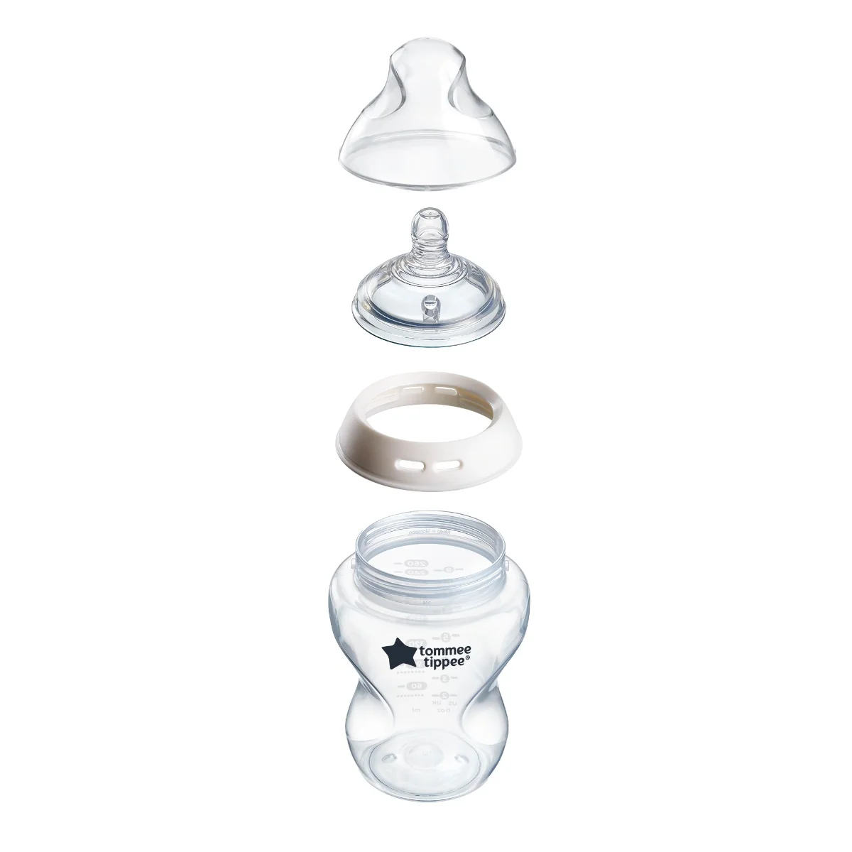 Tommee Tippee Natural Start Samosterilizačná Dojčenská Fľaša s ANTI-COLIC cumlíkom 1×1 ks, dojčenská fľaša