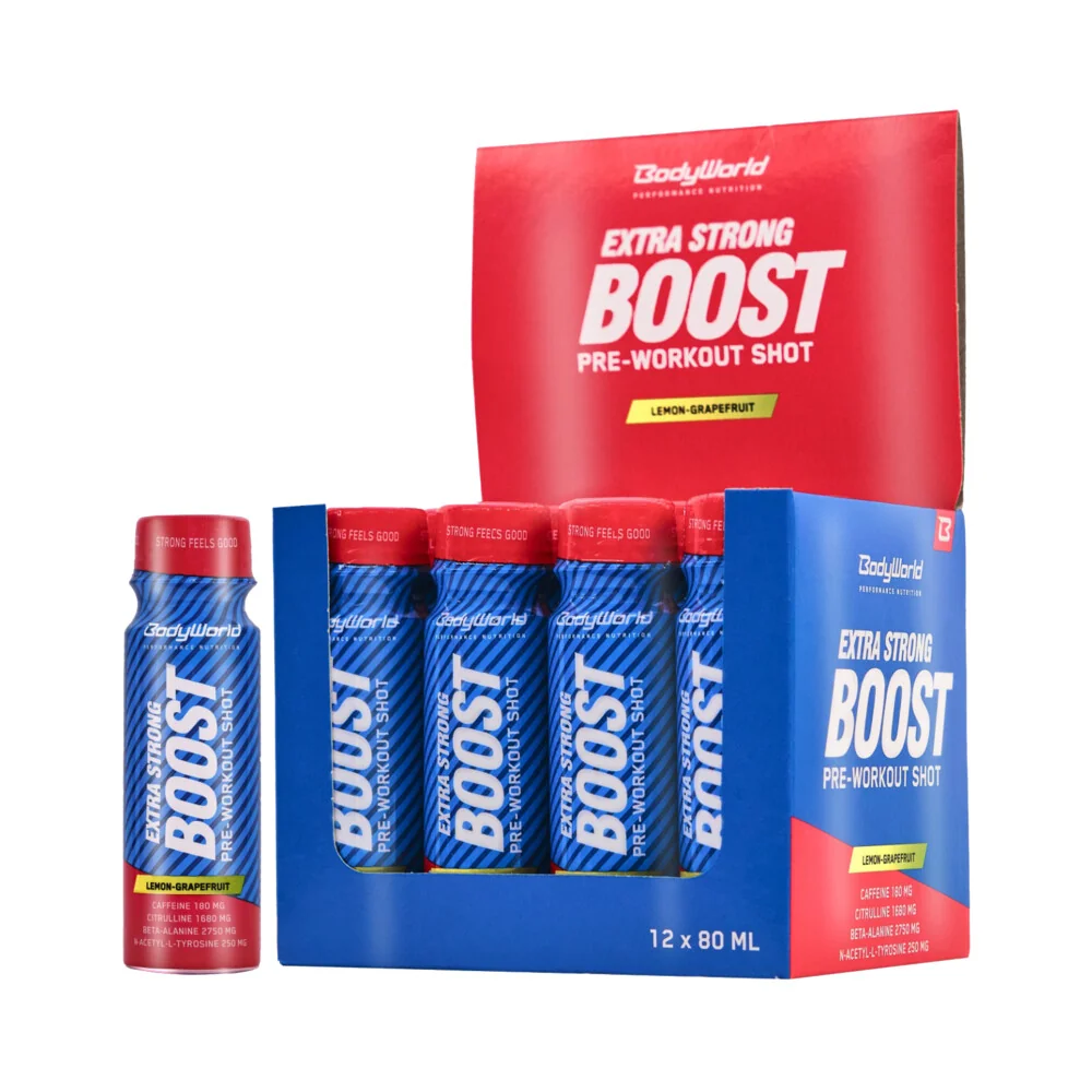 BodyWorld Boost Shot 12 x 80 ml citrón-grep