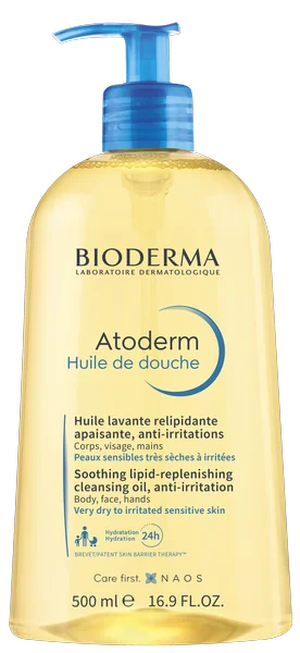 BIODERMA Atoderm Sprchový olej pre veľmi suchú až atopickú pokožku 1×500 ml, sprchový olej