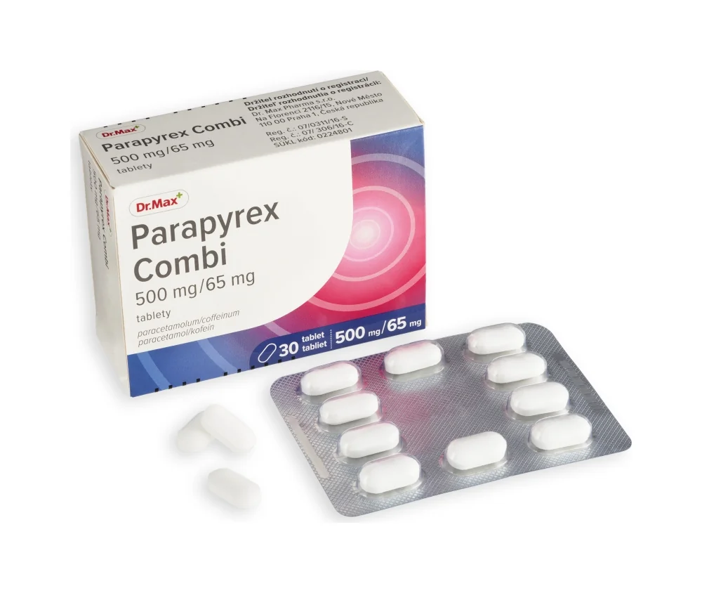 Parapyrex Combi 500 mg / 65mg 1×30tbl, liek proti bolesti a horúčke