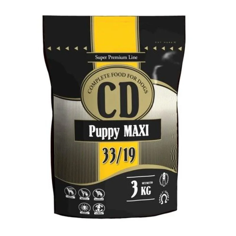 DELIKAN CD Puppy Maxi 33/19 3kg Kompletné superprémiové krmivo s hydinovým mäsom pre šteňatá veľkých plemien 