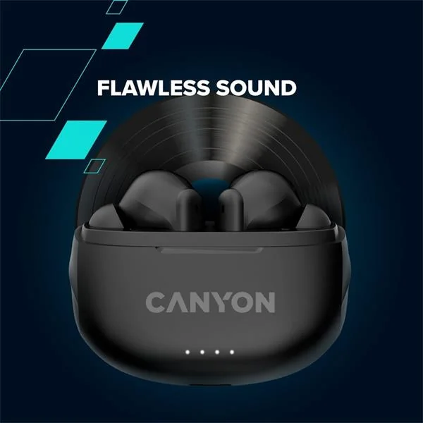 Canyon TWS-8, True Wireless Bluetooth slúchadlá do uší, nabíjacia stanica v kazete, čierne 1×1 ks, slúchadlá