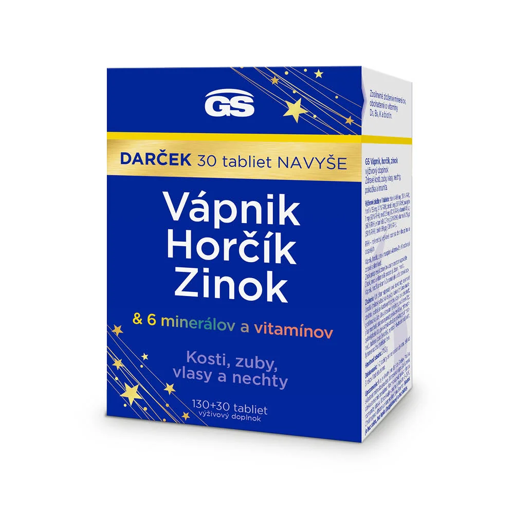 GS Vápník, horčík, zinok tbl. 130+30