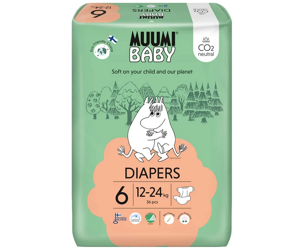 Muumi Baby 6 Junior 12-24 kg, eko plienky 36 ks 1×36ks, EKO plienky