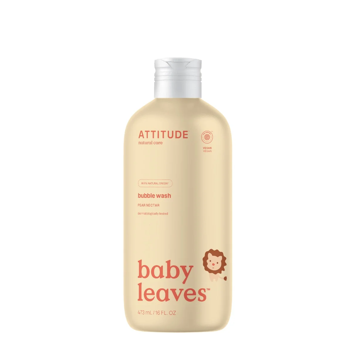 ATTITUDE Detská pena do kúpeľa Baby leaves s vôňou hruškovej šťavy 473 ml