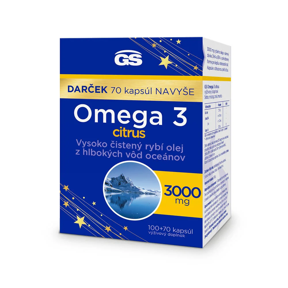 GS Omega 3 citrus 1×170 tbl, výživový doplnok