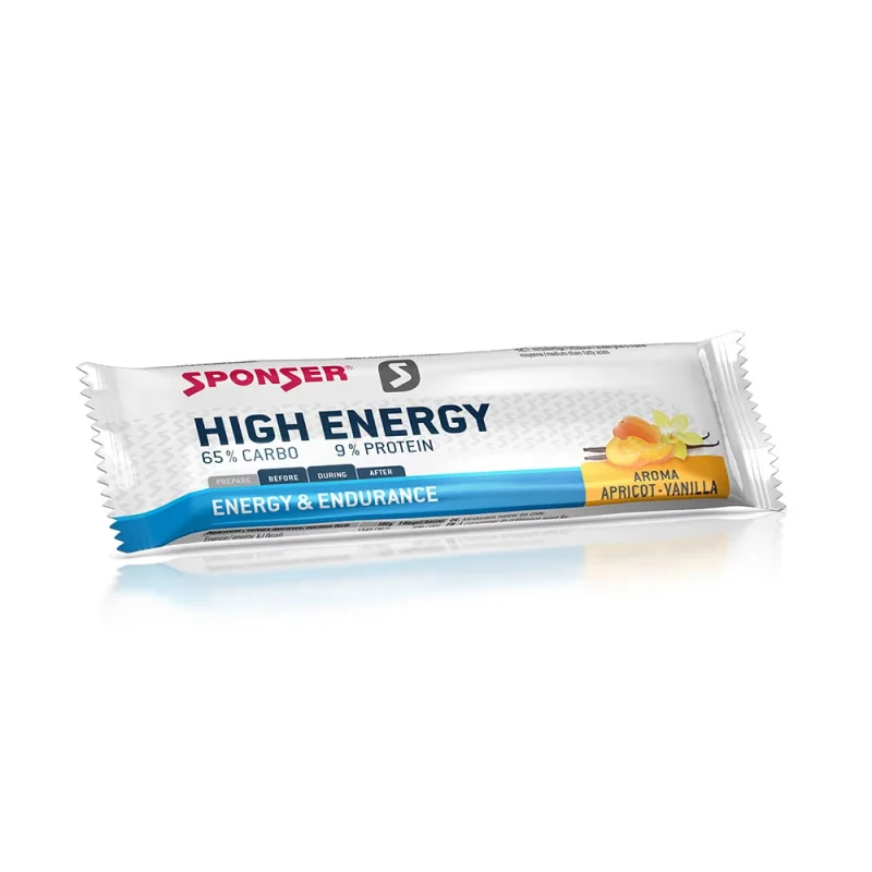 Sponser HIGH ENERGY BAR 45g - Príchuť marhuľa-vanilka