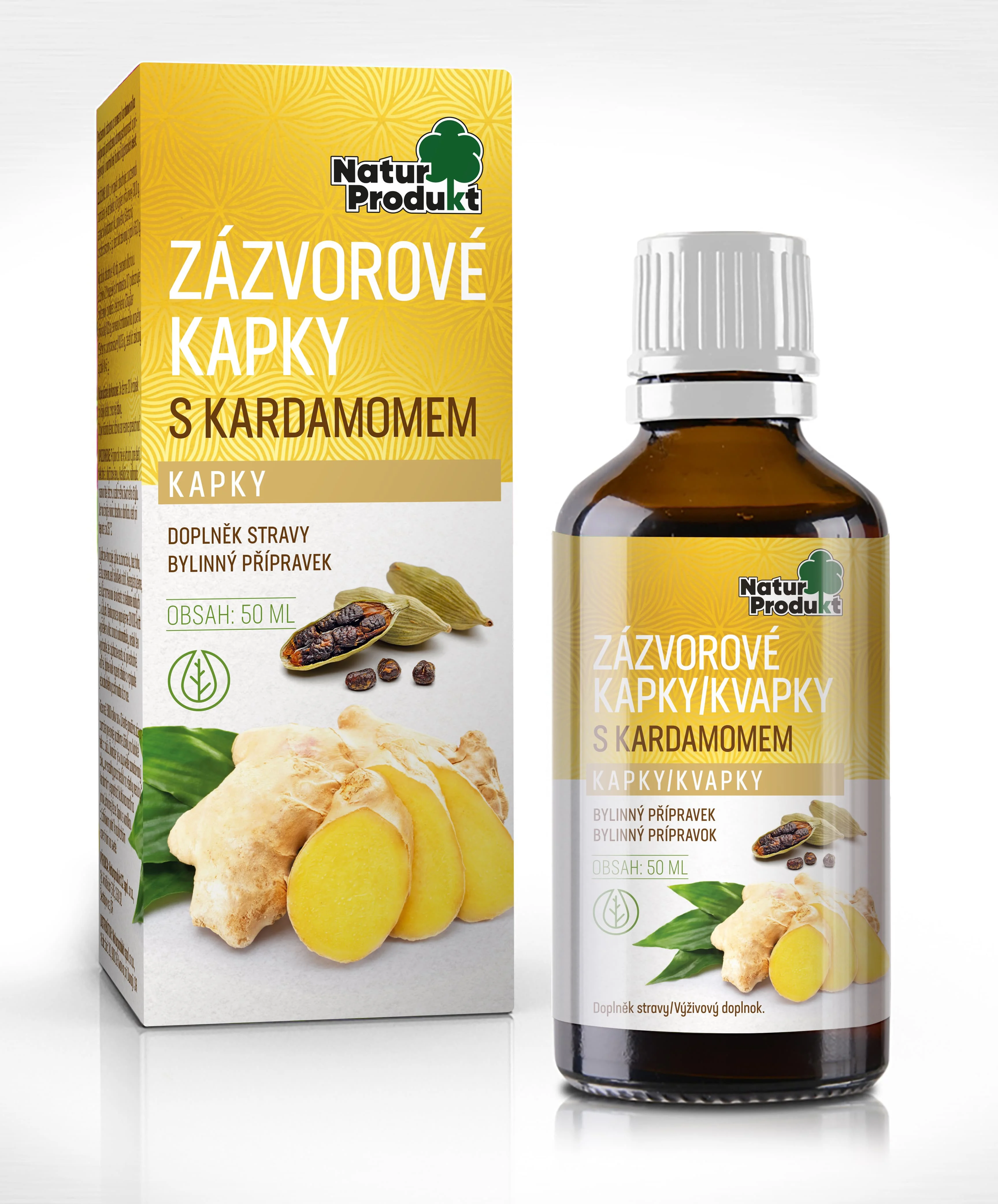 Naturprodukt Zázvorové kvapky s kardamómom