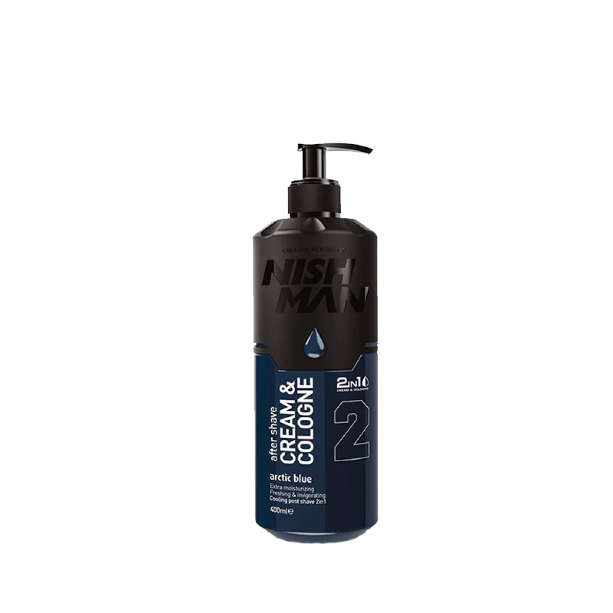 Hydratačný krém-kolínska po holení Nishman 2 Arctic blue Aftershave 2v1 400ml