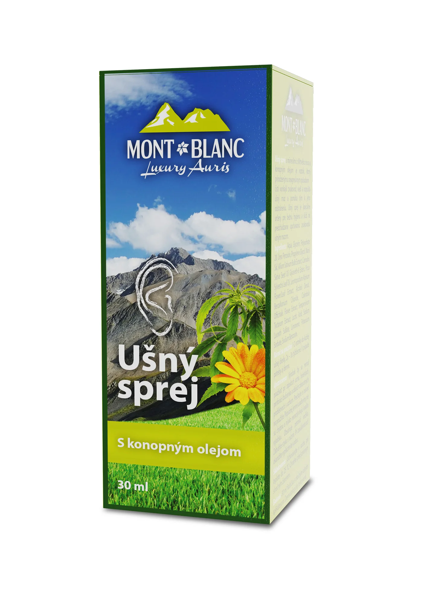 MONT BLANC Luxury Auris Ušný sprej
s konopným olejom 1×30 ml, ušný sprej