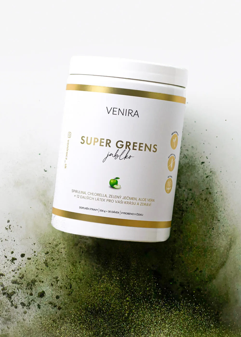 VENIRA Super Greens jablko 1×336 g, doplnok výživy