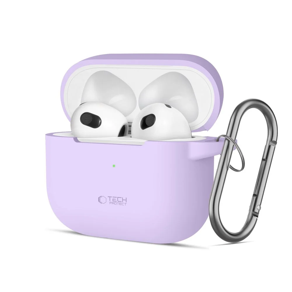 Tech-Protect Silicone Hook puzdro na Apple AirPods 3, fialové 