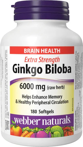 WEBBER NATURALS Ginkgo Biloba Extra silné 120 mg