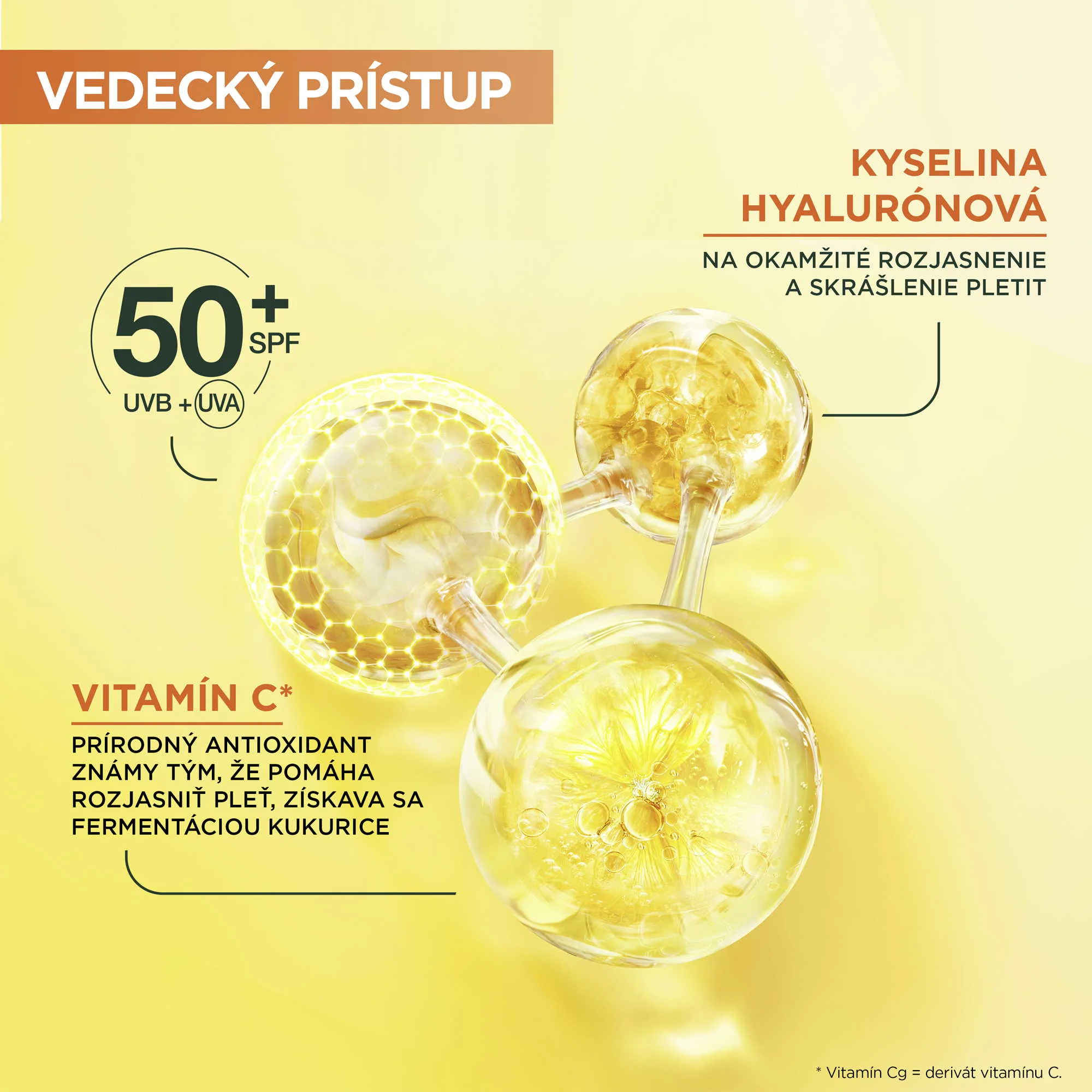 Garnier Skin Naturals Vitamin C denný rozjasňujúci UV fluid SPF 50+ invisible 1×40 ml, rozjasňujúci UV fluid