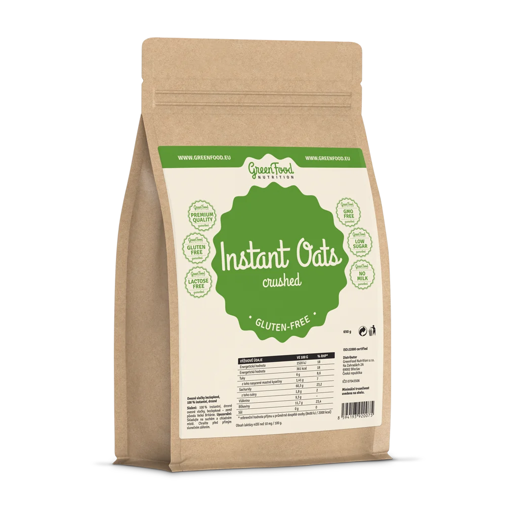 GreenFood Nutrition  OATS crushed gluten free 650g