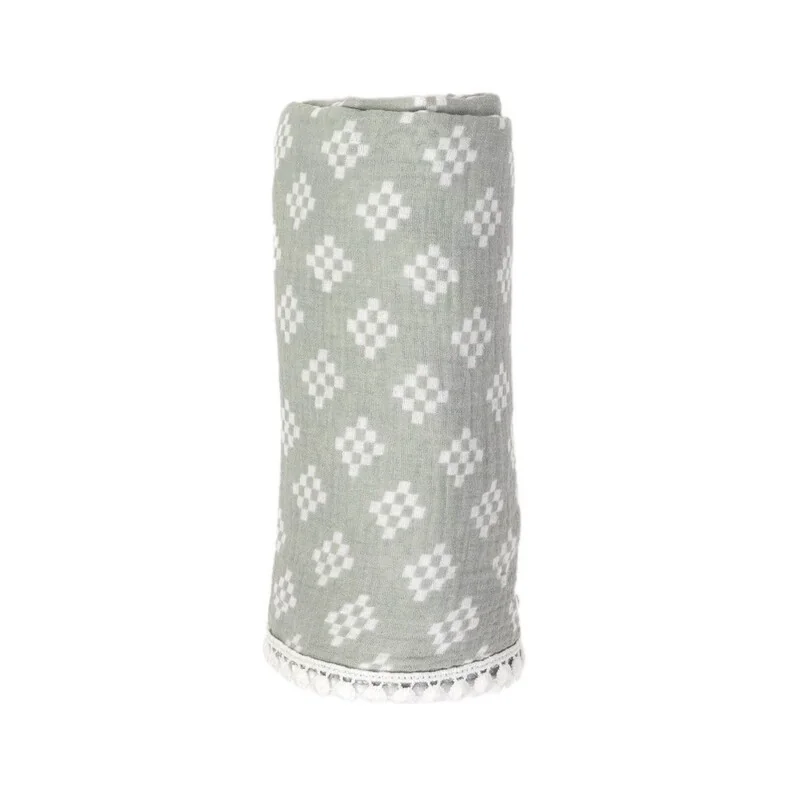 LODGER - Swaddler Tribe Muslin Silt Green